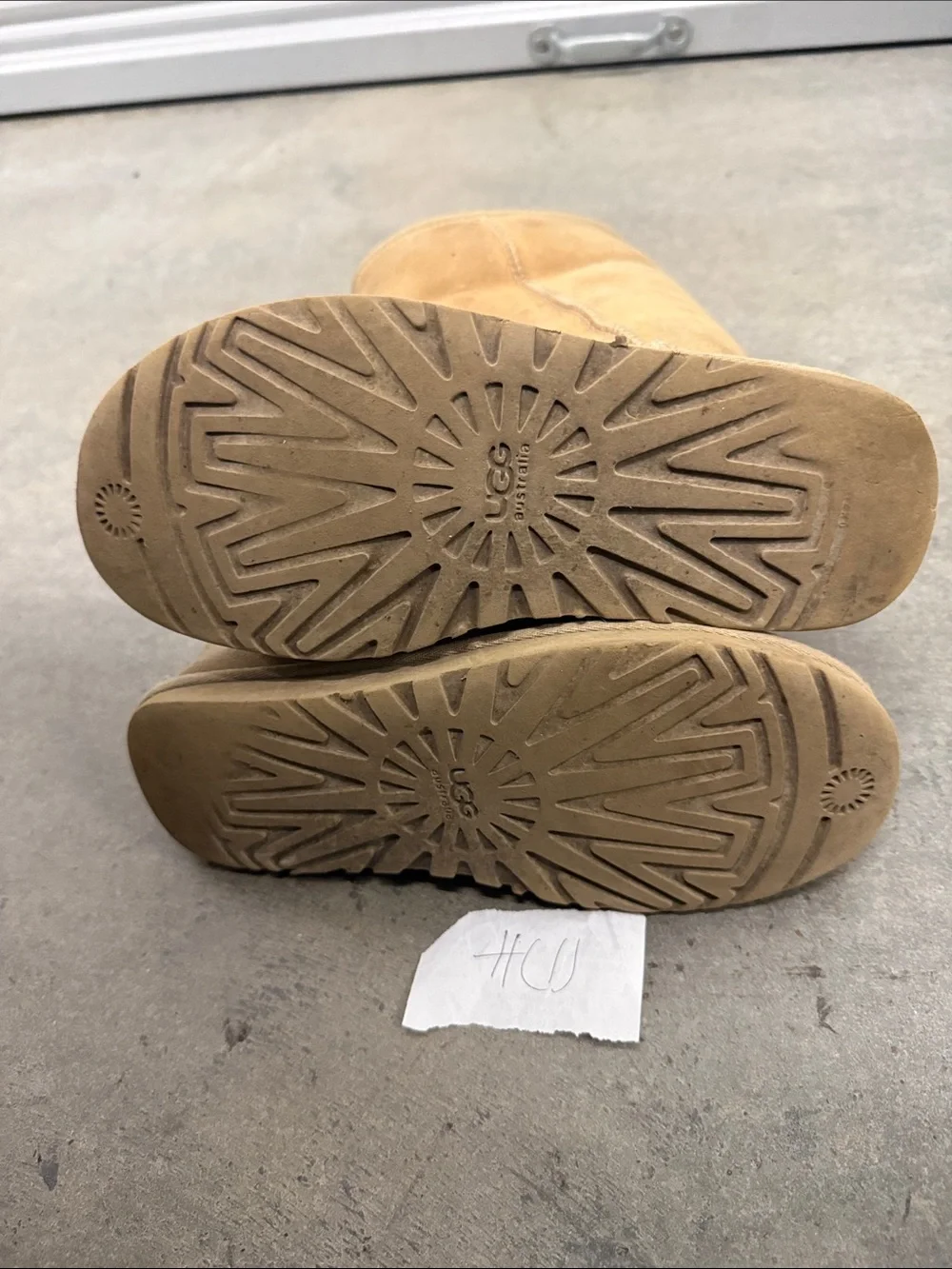 UGG Tan Suede Shearling Cuff Women's Winter Boots
